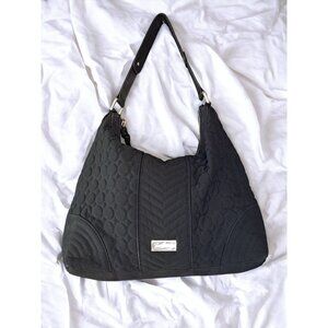 Vera Bradley Black Quilted Shoulder Tote Bag